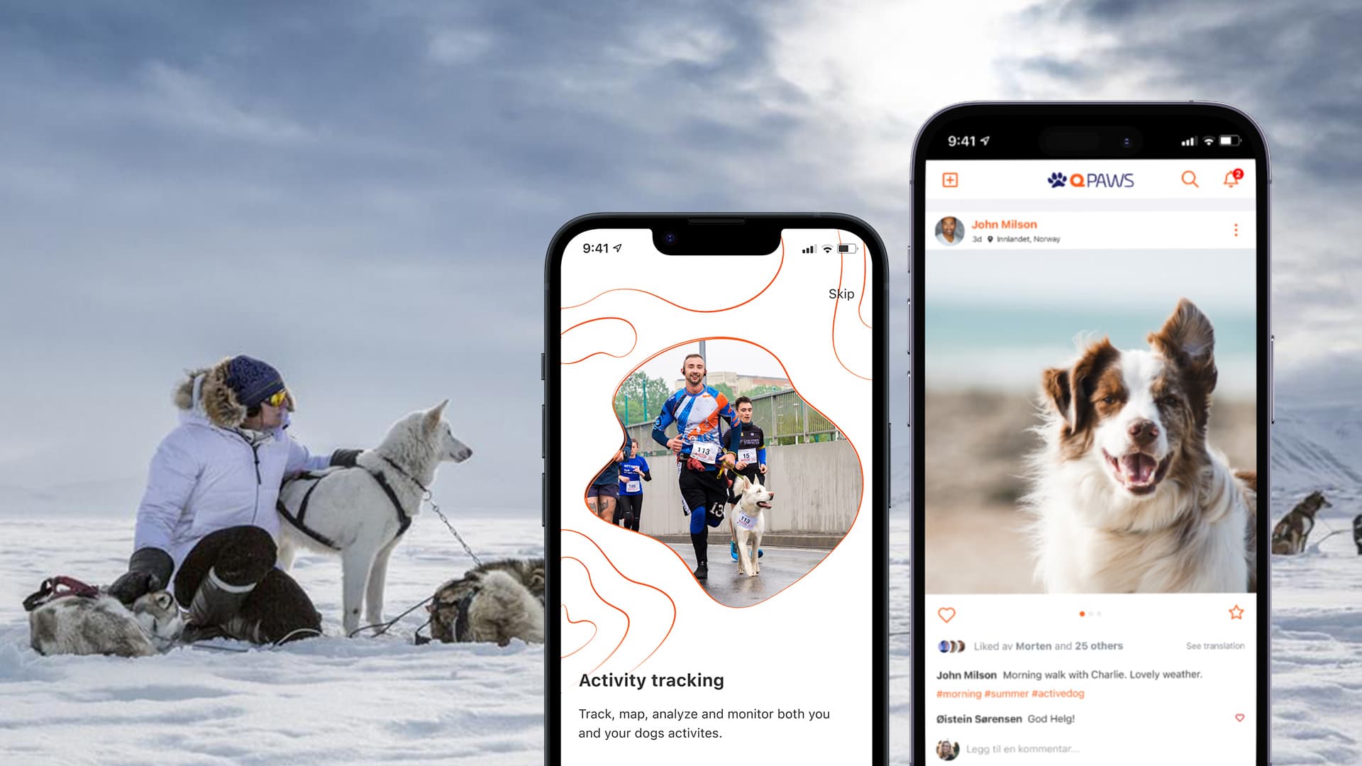 Trening, turer og helse, samlet for aktive hundeeiere.