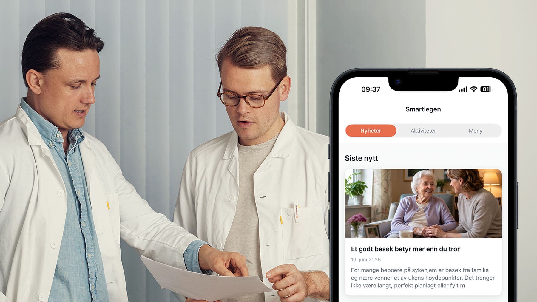 Appen som knytter sykehjemmet sammen.