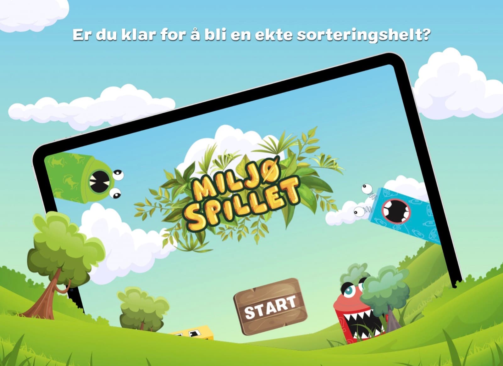 Spillet som lærer barn å kildesortere.